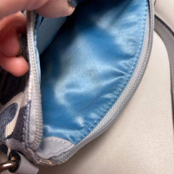 Coach Blue & White Crossbody Bag with Sequins - Picture 14 of 14